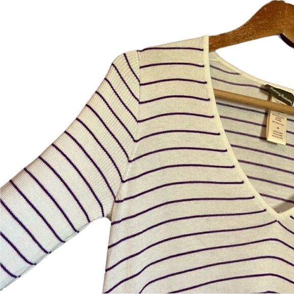 Tommy Bahama striped asymmetric sweater - Picture 9 of 10